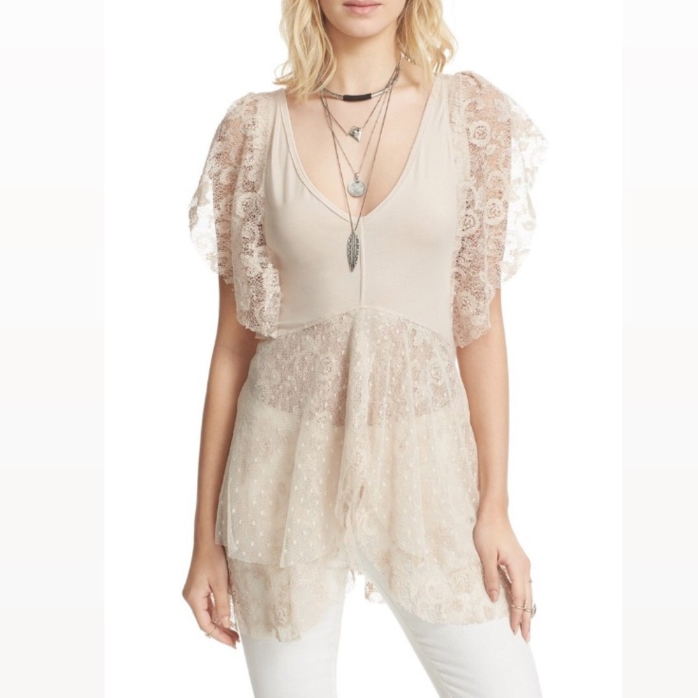 NWT! Free People Lace Top - Picture 6 of 6
